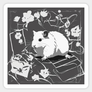 Hamsters Shadow Silhouette Anime Style Collection No. 21 Sticker